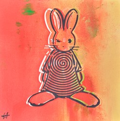 Hot Spin by Harry Bunce - Mixed Media Original sized 13x13 inches. Available from Whitewall Galleries